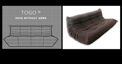 La struttura integralmente realizzata in poliuretano espanso di 5 densità rivestimento in pelle - L 171 cm - prezzo outlet 1750,00 euro